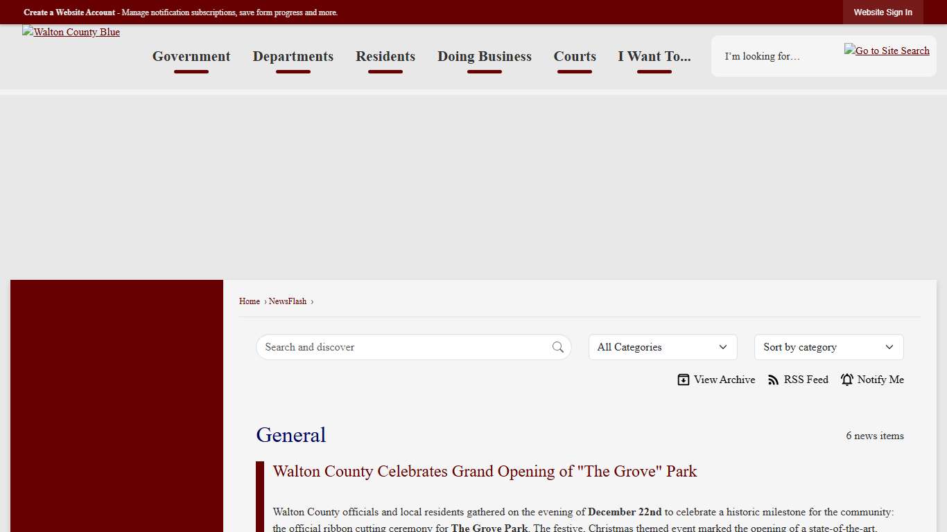 News Flash • Walton County, GA